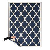 Tapeso Retro buitenkleed - Flip Lucky donkerblauw - 160x220 cm