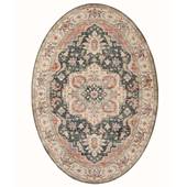 Heritaged Buitenkleed ovaal Vintage - Valenca Fino groen|rood - 80x150