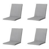 Madison - Stapelstoelkussen Napels grey - Ca. 97x49 cm - Set van 4