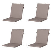 Madison - Stapelstoelkussen Panama taupe - Ca. 97x49 cm - Set van 4