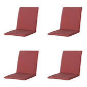 Madison - Stapelstoelkussen Manchester red - Ca. 97x49 cm - Set van 4