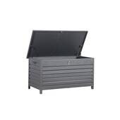 Cambridge kussenbox - aluminium - 141x73 cm - carbon black