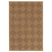 Tapeso Buitenkleed ruiten - Twill Parquet bruin|zwart - 200x290 cm