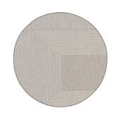 Tapeso Rond buitenkleed - Verdance Axis grijs - 120 cm