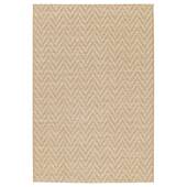 Boho&me Buitenkleed zig-zag - Corde Chevron naturel|wit - 160x230 cm