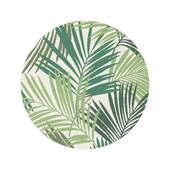 Boho&me Rond buitenkleed palmbladeren - Verdant Palm groen - 120 cm