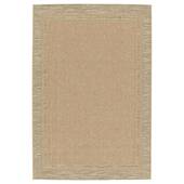 Boho&me Buitenkleed ruiten - Corde Cadre naturel|groen - 160x230 cm