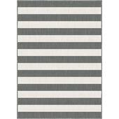 Eva Interior Buitenkleed Stripes Grijs|Wit dubbelzijdig - 240 x 340 cm