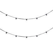 QAZQA Lichtsnoer zwart koppelbaar met stekker 6m 10-lichts IP54-