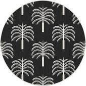 Rond buitenkleed Oase zwart|wit - Interieur05 - 200 x 200 cm