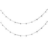 QAZQA Lichtsnoer zwart koppelbaar met stekker 10m 20-lichts IP44 -