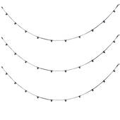 QAZQA Lichtsnoer zwart koppelbaar met stekker 14m 30-lichts IP44 -