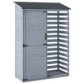 Beliani - CENGIO - Gereedschapsschuur - Grijs - Dennenhout