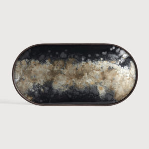 Ethnicraft Ovaal Dienblad 'Organic' 71 x 36cm, kleur Zwart