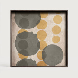Ethnicraft Vierkant Dienblad 'Layered Dots' 51 x 51cm, kleur Cinnamon