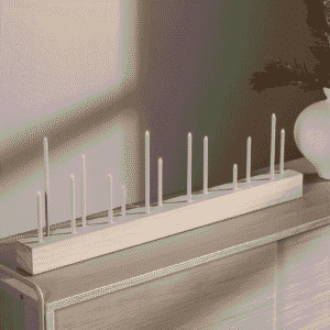 Nohr Kaarshouder/Tafellamp 'Sequita' kleur Whitewash