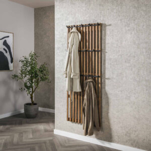 LifestyleFurn Kapstok 'Darah' Latjes Mangohout met 14 haken, 160 x 60cm