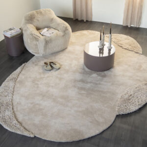 By-Boo Organisch Vloerkleed 'Praia' 235 x 345cm, kleur Beige