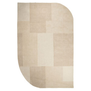 By-Boo Organisch Vloerkleed 'Contour' 190 x 290cm, kleur Beige