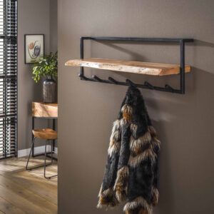 Kapstok 'Mitchell' Massief acaciahout, met 6 haken