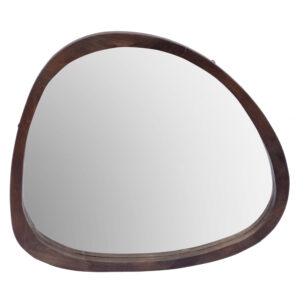 Brix Spiegel 'Joy' Mangohout, 70 x 80cm, kleur Walnoot