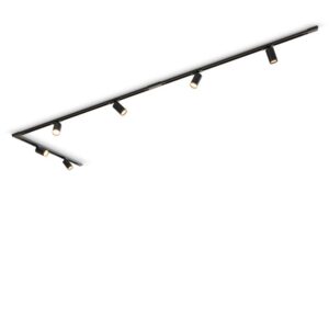 Tracklight 6-Lichts Plafondlamp Zwart