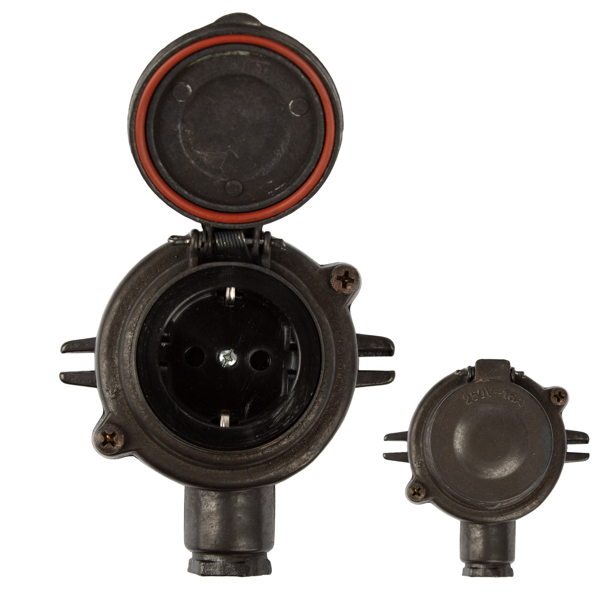 Jaren 30 Vintage Stopcontact I Zwart Brons 1 Jaren 30 Vintage Stopcontact I Zwart Brons