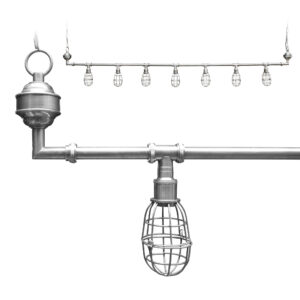 Hanglamp Sandford 7-l silver