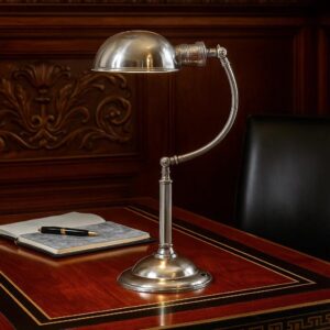 Bureaulamp Neville Antiek Zilver