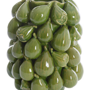 Light & Living Vaas 'Natalia' Keramiek, 33cm hoog, kleur Donkergroen