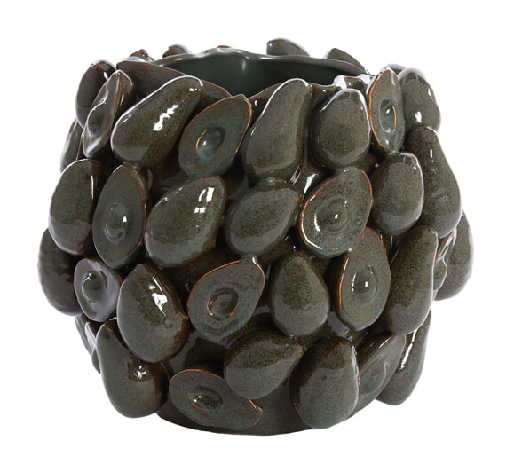 Light & Living Vaas 'Avocado' Keramiek, kleur Bruin 1 Light & Living Vaas 'Avocado' Keramiek, kleur Bruin