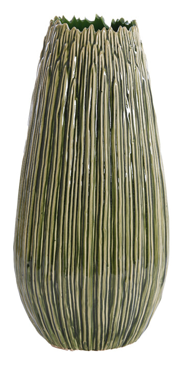 Light & Living Vaas 'Kopra' Keramiek, 52cm, kleur Donkergroen 1 Light & Living Vaas 'Kopra' Keramiek, 52cm, kleur Donkergroen