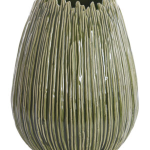 Light & Living Vaas 'Kopra' Keramiek, kleur Donkergroen