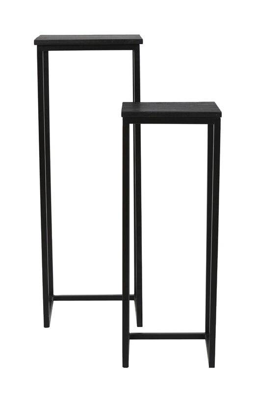 Light & Living Zuil 'Bryson' Set van 2 stuks, kleur Zwart 1 Light & Living Zuil 'Bryson' Set van 2 stuks, kleur Zwart