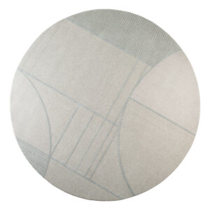 Zuiver Rond Vloerkleed 'Bliss' 240cm, kleur Grijs/Blauw