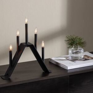 Nohr Kaarshouder/Tafellamp 'Barett' kleur Zwart