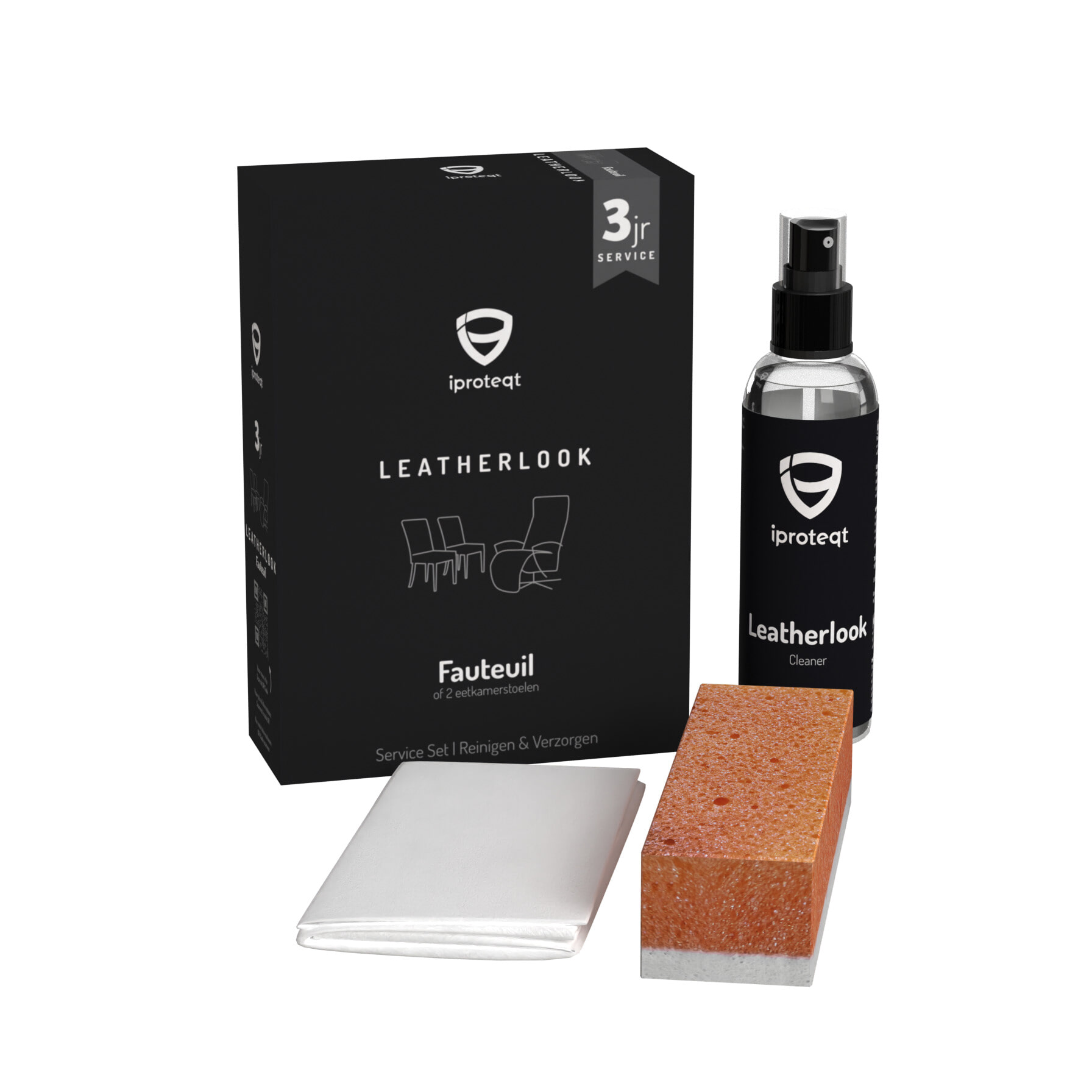 iProteqt Vlekkenservice 3 Jaar garantie, Leatherlook Kit, voor 1 fauteuil of 2 eetkamerstoelen 1 iProteqt Vlekkenservice 3 Jaar garantie, Leatherlook Kit, voor 1 fauteuil of 2 eetkamerstoelen
