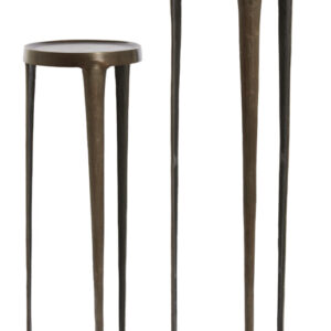 Light & Living Zuil 'Tobias' Set van 2 stuks, kleur Donkerbruin