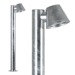 Vita Cup Muurlamp 80cm Gegalvaniseerd met LED dag/nacht Sensor