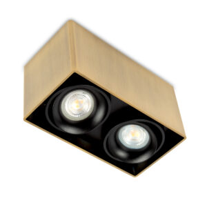 Bjorn 2 Opbouwspot Messing