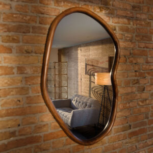 Dutchbone Spiegel 'Ashley' Mangohout, 100 x 73cm