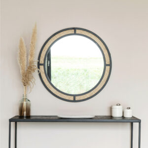 ZILT Ronde Spiegel 'Bressan' Rotan, 76cm