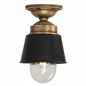 Kostas Brass Plafondlamp Zwart/Brons