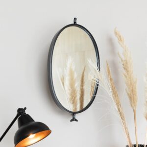 ZILT Ovale Spiegel 'Lara', 48x30,5cm, kleur Zwart