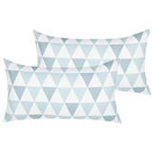 Beliani-TRIFOS -Tuinkussen set van 2-Lichtblauw-40 x 70 cm-Polyester