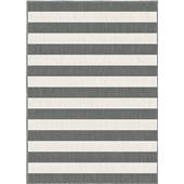 Eva Interior Buitenkleed Stripes Grijs|Wit dubbelzijdig - 160 x 230 cm