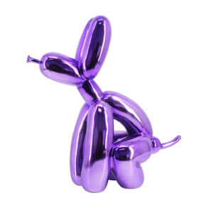 Richmond Decoratie 'Dog' 36cm hoog, kleur Paars