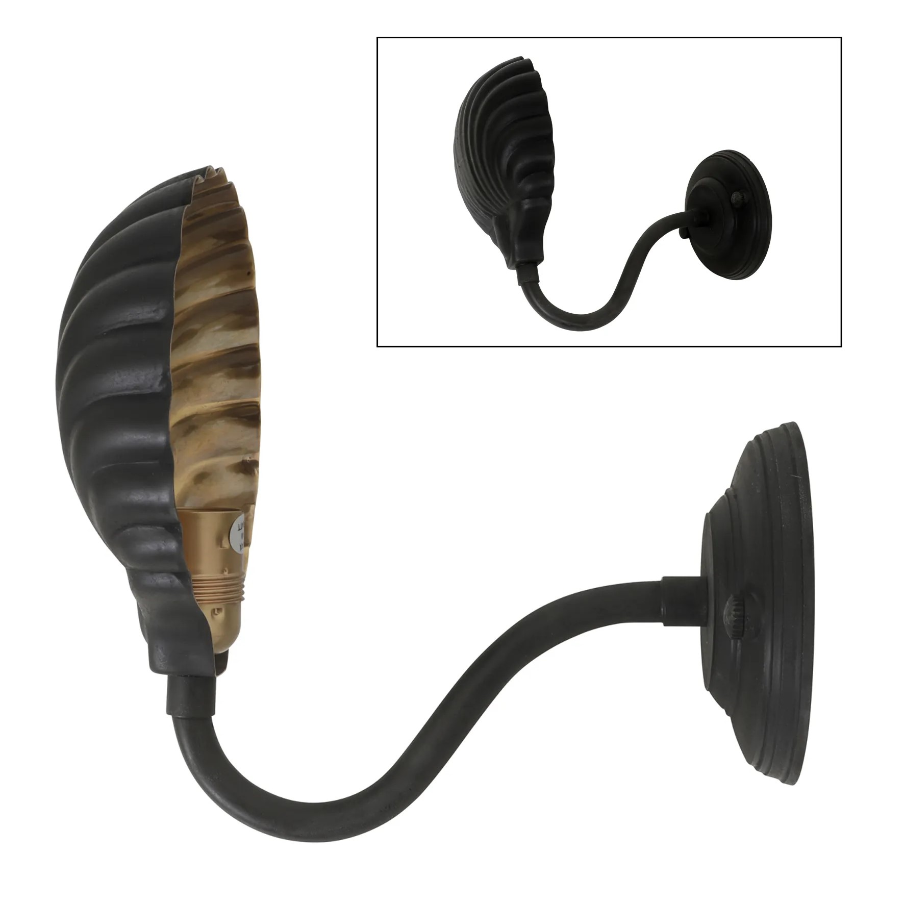 Muurlamp Bonaire Antiek zwart 1 Muurlamp Bonaire Antiek zwart