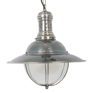 Messing Hanglamp Corsair Antiek Zilver