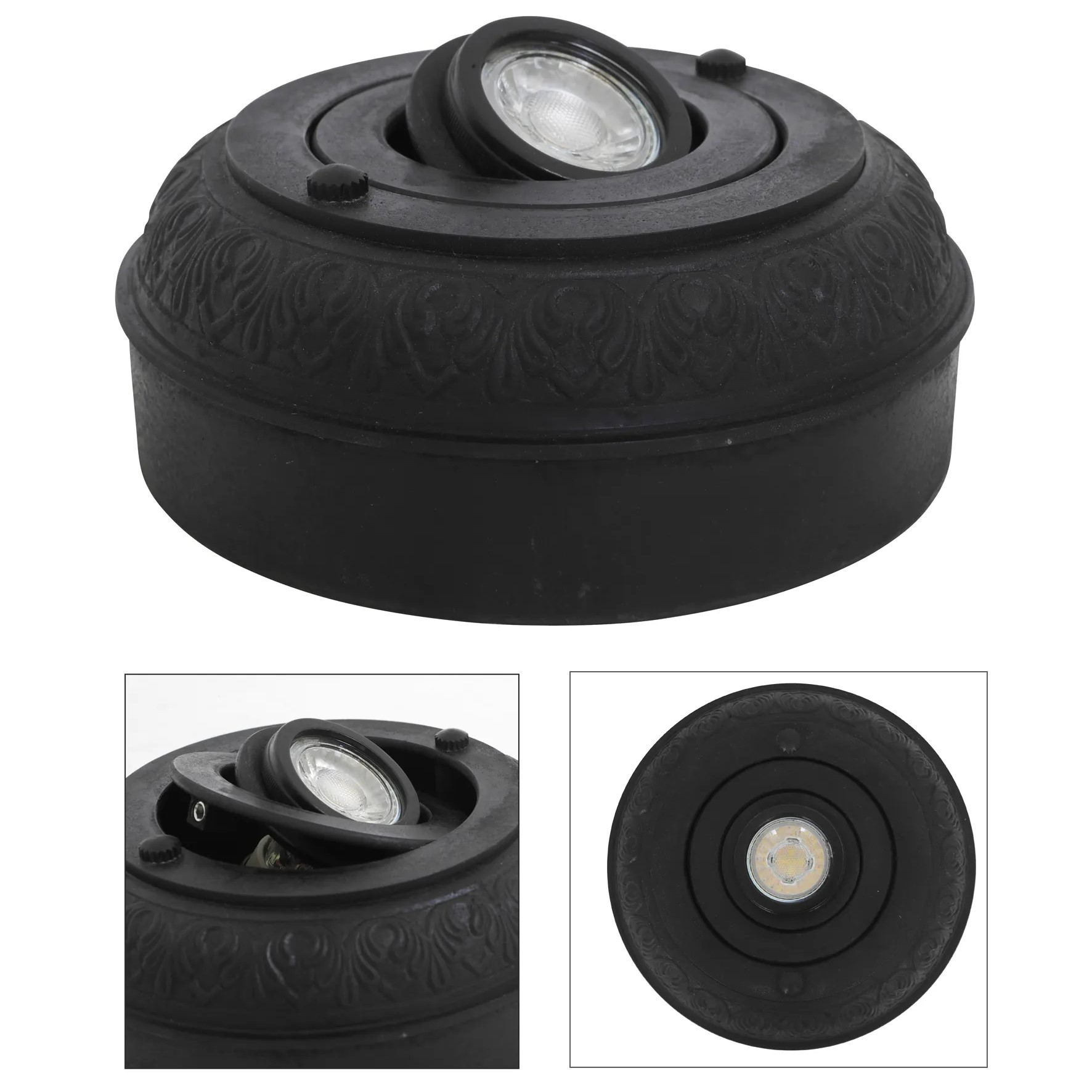 Plafondspot Carpo Antiek Zwart 1 Plafondspot Carpo Antiek Zwart